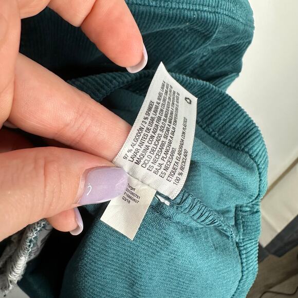 Wild Fable Women's Teal Corduroy Button Front Overall Mini‎ Skirt Dress Size S - Picture 6 of 7